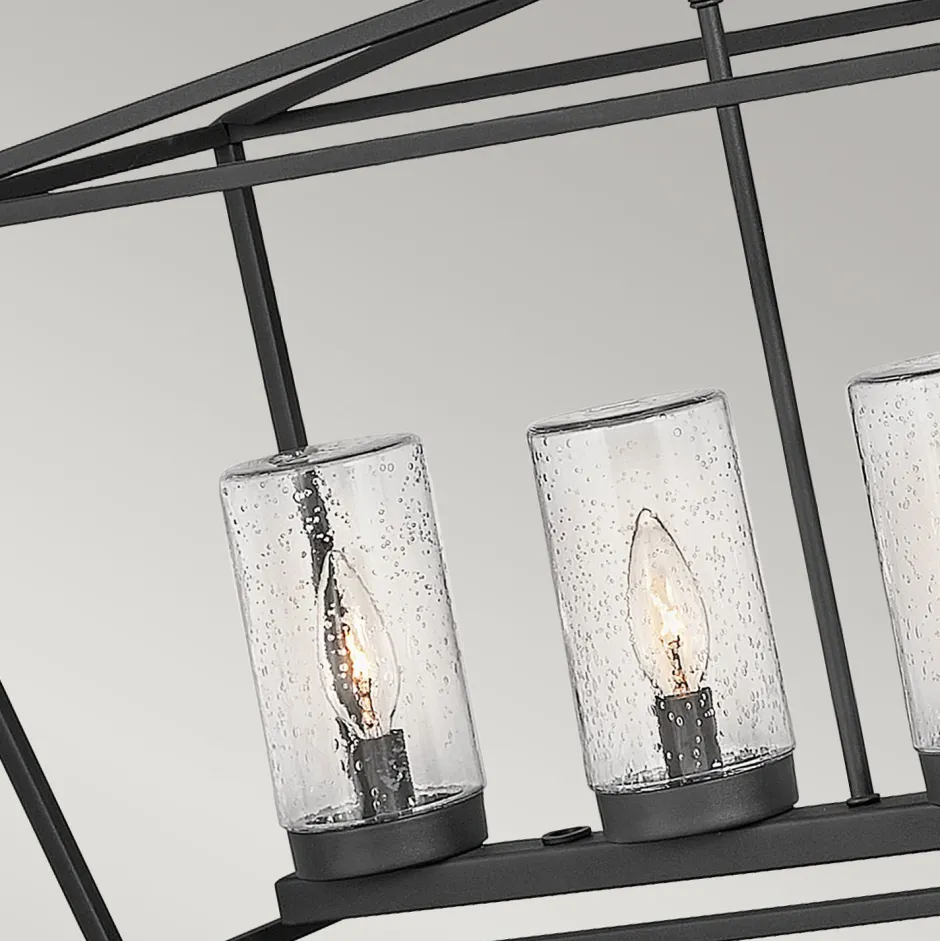 Elstead Pendelleuchte außen 101,6 cm lang E14 IP44 Schwarz Vintage< Metall Lampen|Vintage Lampen