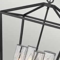 Metall Lampen|Vintage Lampen*Elstead Pendelleuchte außen Aluminium Glas E14 IP44 Schwarz Vintage