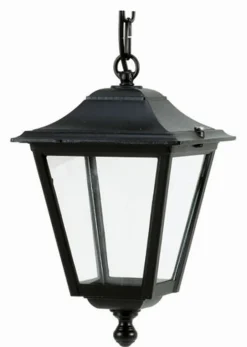 Lido Pendelleuchte außen IP44 Rustikal Aluminium Schwarz E27< Außenleuchten Antik|Gartenlaternen