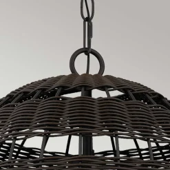 Elstead Pendelleuchte außen Korbschirm E27 IP44 in Bronze dunkel< Metall Lampen|Rustikale Lampen