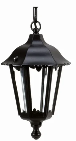 Lido Pendelleuchte Außen Schwarz Aluminium IP44 Rustikal< Außenleuchten Antik|Gartenlaternen