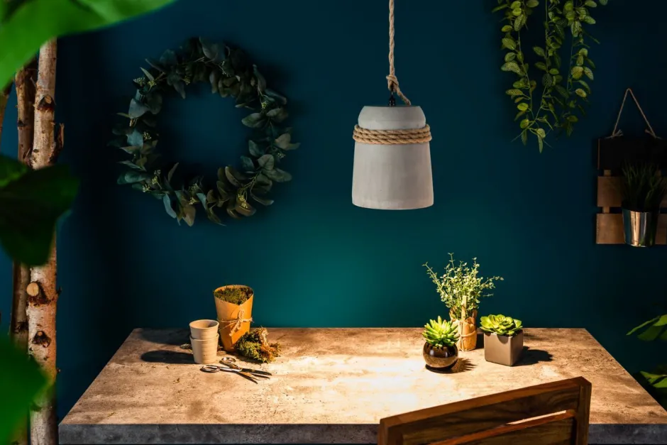 Invicta Interior Pendelleuchte Beton Ø18cm Esszimmer Wohnzimmer< Hängelampen|Esszimmer Lampen