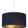 Hängelampen|Esszimmer Lampen*BPS Koncept Pendelleuchte Blau Gold Stoff Esstisch Lampe