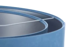 BPS Koncept Pendelleuchte Blau Silber E27 rund Ø 50 cm Velours Optik< Bürolampen|Schlafzimmer Lampen