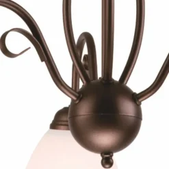 Hängelampen|Esszimmer Lampen*Lamkur Pendelleuchte Braun Metall Esstisch Rustikal 3xE27