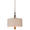 Wohnzimmerlampen|Stofflampen*Elstead Pendelleuchte CARNEVALE Creme Esstisch Lampe