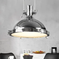 Invicta Interior Pendelleuchte Ø45cm Industrie Wohnzimmerlampe Chrom< Hängelampen|Industrie Lampen