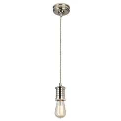 Industrie Lampen|Vintage Lampen*Elstead Pendelleuchte COLGAR Messing Nickel Esstisch Lampe