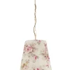 Jupiter Pendelleuchte CRINE Blumen Schirm Ø35cm Shabby< Stofflampen|Florale Lampen