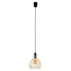 Hängelampen|Esszimmer Lampen*TK Lighting Pendelleuchte E27 Ø 18 cm Glas Orange Chrom