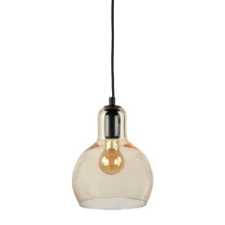 Hängelampen|Esszimmer Lampen*TK Lighting Pendelleuchte E27 Ø 18 cm Glas Orange Chrom