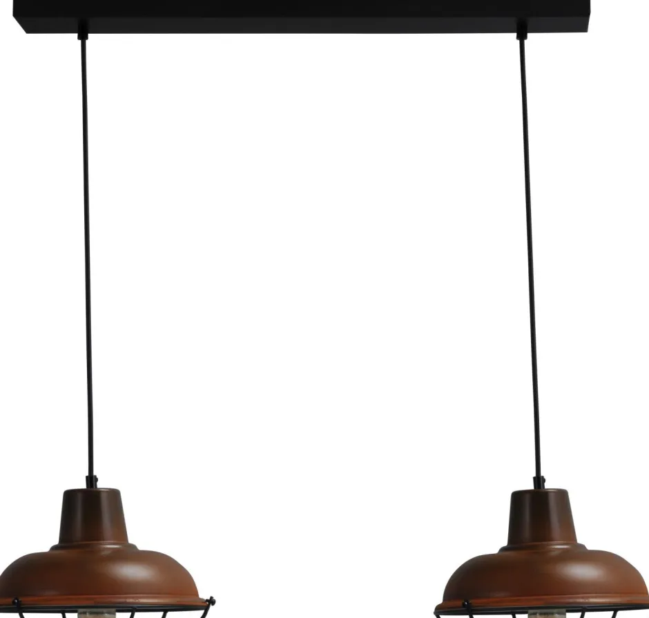 Hängelampen|Industrie Lampen*Masterlight Pendelleuchte E27 DI PANNA in Rost Braun