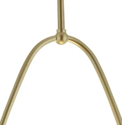 Searchlight Pendelleuchte E27 in Gold Weiß Glas Metall Jugendstil< Hängelampen|Wohnzimmerlampen