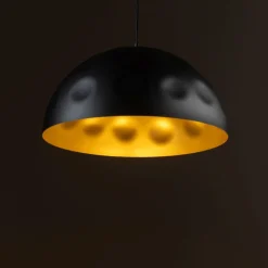 Nowodvorski Pendelleuchte E27 in Schwarz Gold matt Ø 50 cm< Schlafzimmer Lampen|Feuchtraumleuchten