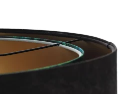 BPS Koncept Pendelleuchte E27 rund D: 50 cm Stoff Velours Optik Tropical< Hängelampen|Bürolampen