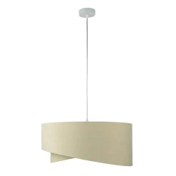 Hängelampen|Esszimmer Lampen*BPS Koncept Pendelleuchte Esstisch Creme Gold Stoff Lampe