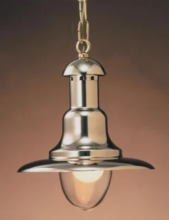 Laura Suardi Pendelleuchte Esstisch Glas Messing Schiff Laterne< Hängelampen|Jugendstil Lampen