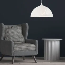 Hängelampen|Esszimmer Lampen*Lamkur Pendelleuchte Esstisch Grau Glas Wohnzimmer Lampe