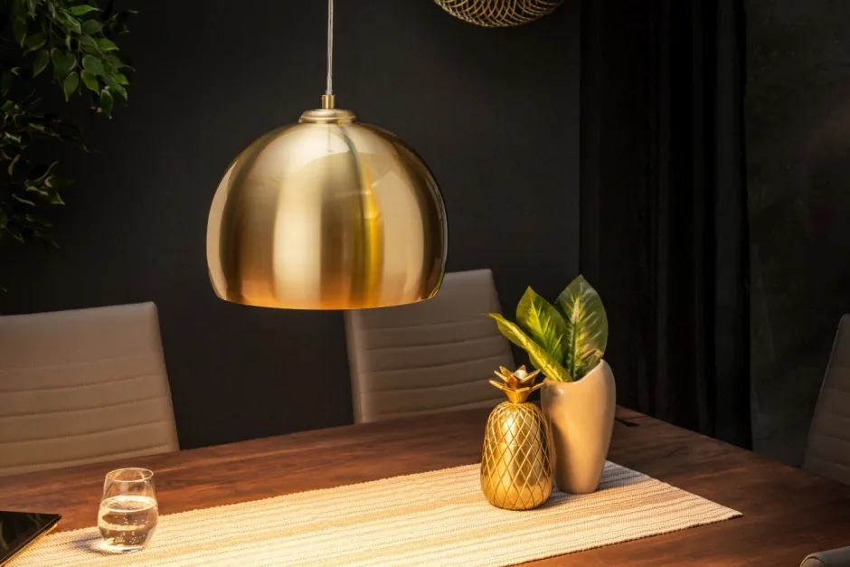 Invicta Interior Pendelleuchte Esstisch in Gold Retro Design MIRRI< Hängelampen|Esszimmer Lampen
