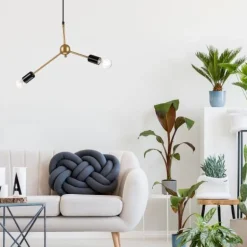 Lamkur Pendelleuchte Esstisch in Gold Metall Wohnzimmer< Hängelampen|Esszimmer Lampen