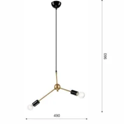 Lamkur Pendelleuchte Esstisch in Gold Metall Wohnzimmer< Hängelampen|Esszimmer Lampen