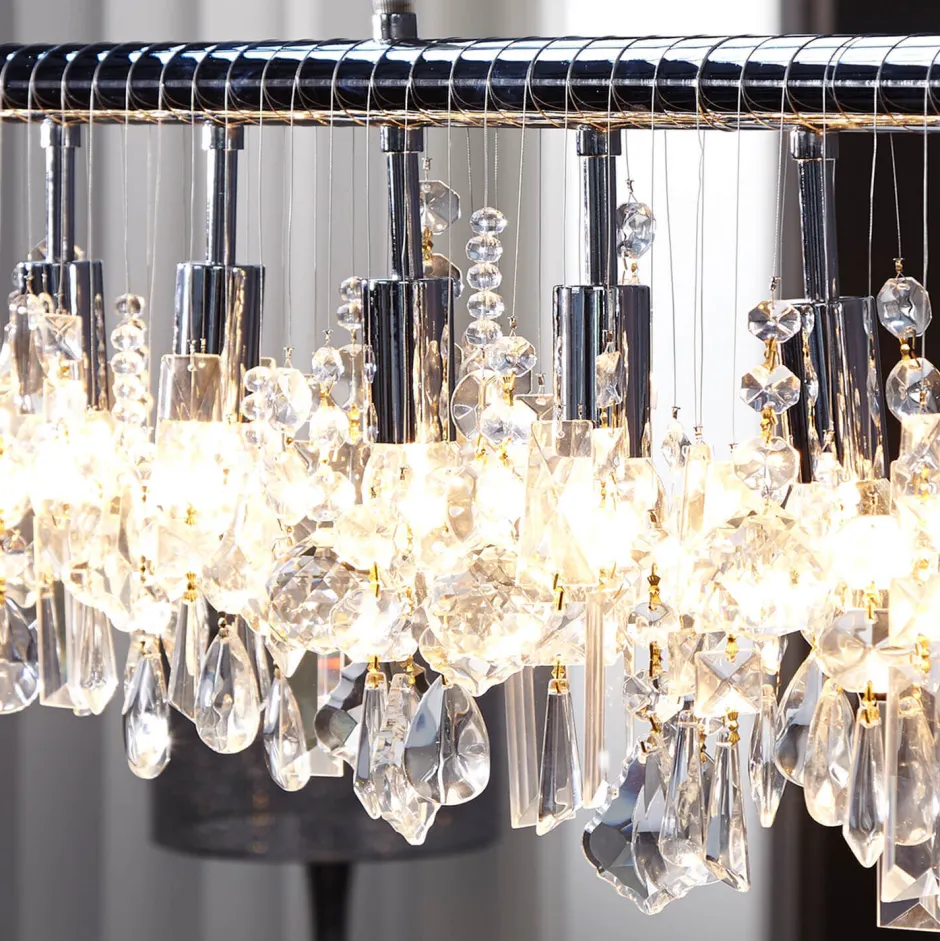 Hängelampen|Esszimmer Lampen*Invicta Interior Pendelleuchte Esstisch Kristall Moderne Lampe E14