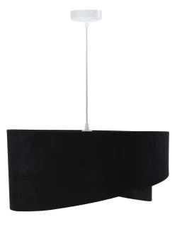 BPS Koncept Pendelleuchte Esstisch Schwarz Silber Stoff Ø50cm< Moderne Lampen|Wohnzimmerlampen