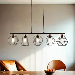 Easylight Pendelleuchte Esstisch Schwarz Drahtgestell Schirm< Designerlampen|Moderne Lampen
