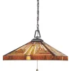 Designerlampen|Glaslampen*Elstead Pendelleuchte ETERNO 7 Bronze Ø46cm Tiffany Lampe