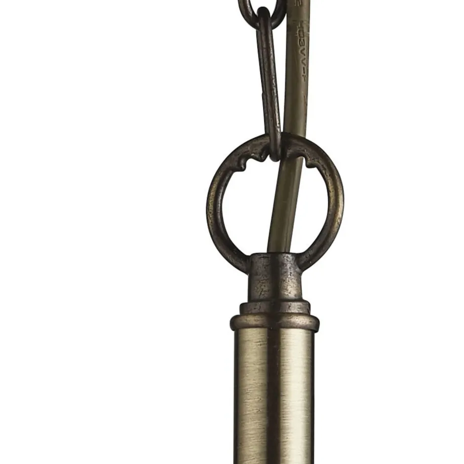 Wohnzimmerlampen|Glaslampen*Searchlight Pendelleuchte 5-flammig E27 Glas Metall Vintage LOGAN