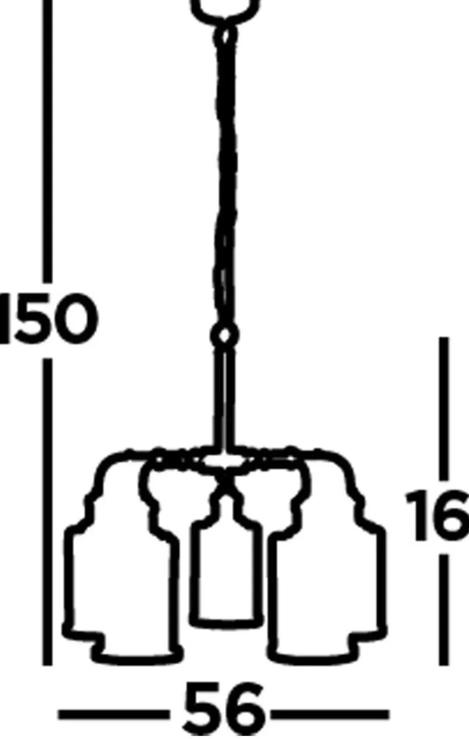 Wohnzimmerlampen|Glaslampen*Searchlight Pendelleuchte 5-flammig E27 Glas Metall Vintage LOGAN