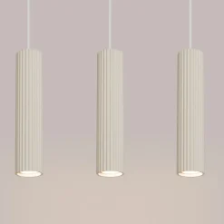 Hängelampen|Wohnzimmerlampen*Sollux Pendelleuchte 3-flammig GU10 B: 45 cm in Creme Modern