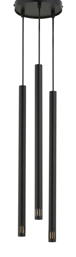 Sigma Pendelleuchte 3-flammig Metall B:16 cm G9 in Schwarz< Moderne Lampen|Wohnzimmerlampen