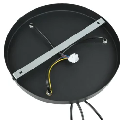 Esszimmer Lampen|Wohnzimmerlampen*Luminex Pendelleuchte 3-flammig Schwarz Metall Draht Schirm