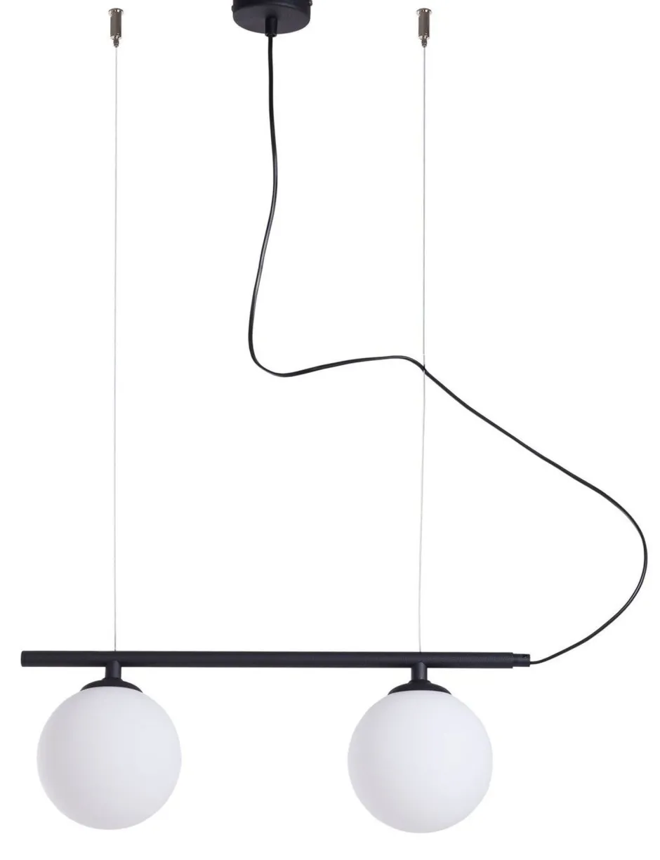 ALDEX Pendelleuchte 2-flammig Schwarz Weiß E14 Glas Metall< Bürolampen|Feuchtraumleuchten