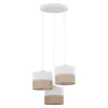 Wohnzimmerlampen|Stofflampen*TK Lighting Pendelleuchte 3-flammig Stoff Jute Boho E27 Modern