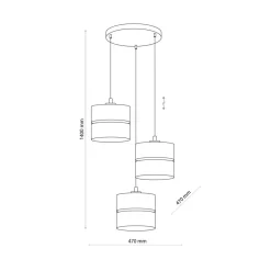 Wohnzimmerlampen|Stofflampen*TK Lighting Pendelleuchte 3-flammig Stoff Jute Boho E27 Modern