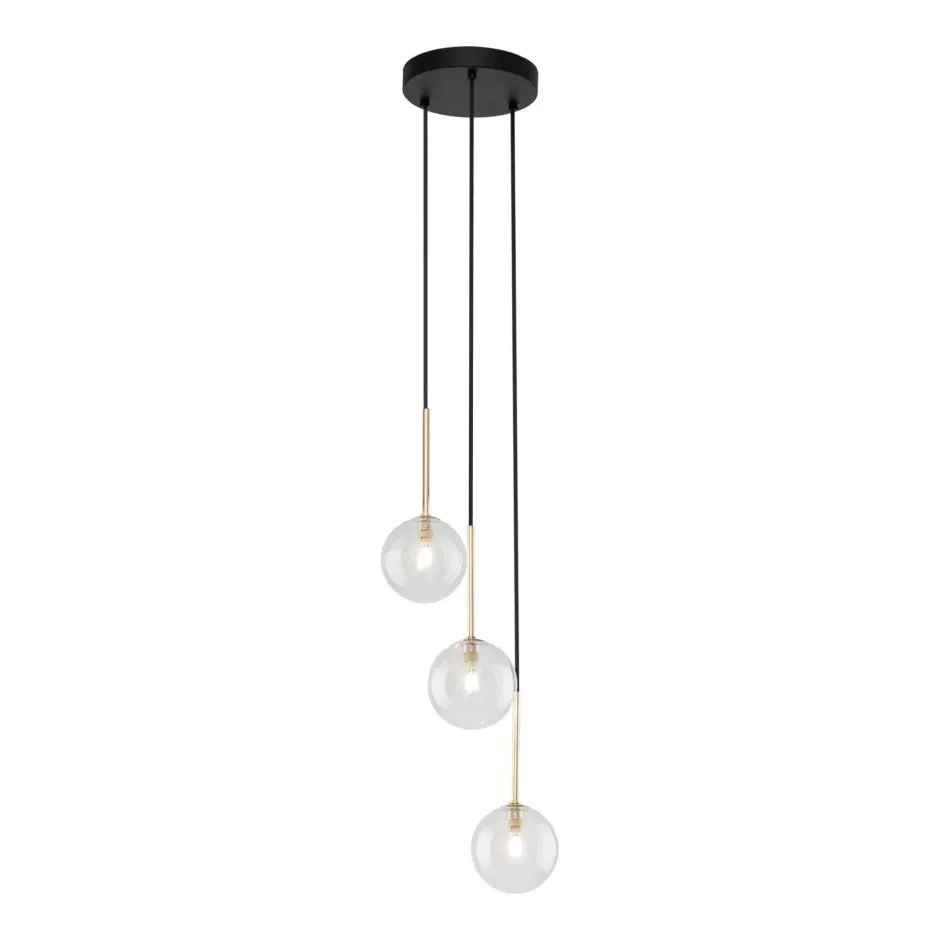 Hängelampen|Esszimmer Lampen*TK Lighting Pendelleuchte 3-flammig verstellbar Glas Metall Ø 25 cm G9