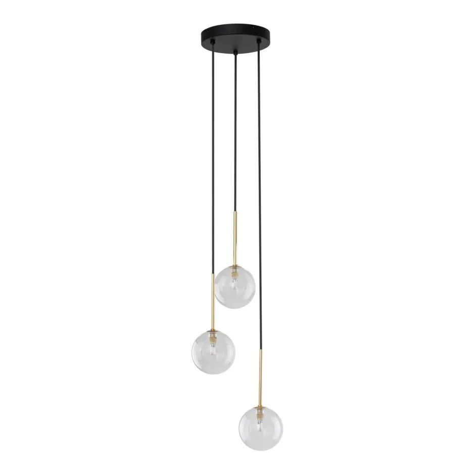 Hängelampen|Esszimmer Lampen*TK Lighting Pendelleuchte 3-flammig verstellbar Glas Metall Ø 25 cm G9