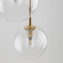 Hängelampen|Esszimmer Lampen*TK Lighting Pendelleuchte 3-flammig verstellbar Glas Metall Ø 25 cm G9