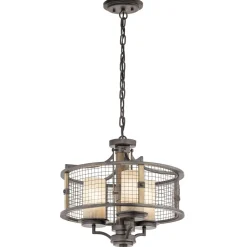 Elstead Pendelleuchte für Esszimmer Eisen Stein verstellbar< Hängelampen|Wohnzimmerlampen