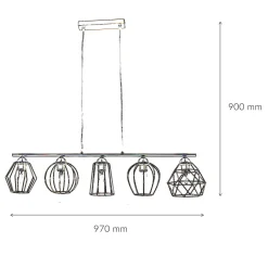 Easylight Pendelleuchte GALAXY in Messing Küche Esszimmer< Hängelampen|Esszimmer Lampen