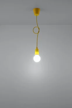 Sollux Pendelleuchte Gelb Retro vielseitig NESSA Wohnzimmer< Retro Lampen|Wohnzimmerlampen