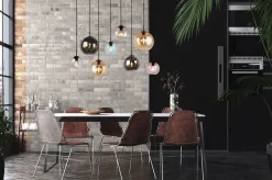 Hängelampen|Bürolampen*Searchlight Pendelleuchte Glas B: 151 cm Bunt Kugel Schirme 8x E27