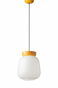 Ferroluce Pendelleuchte Glas Keramik E27 D: 29 cm H: max. 154 cm< Wohnzimmerlampen|Glaslampen