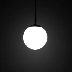 Wohnzimmerlampen|Glaslampen*TK Lighting Pendelleuchte Glas Kugel Ø 25 cm Schwarz Weiß E27 BRYCE