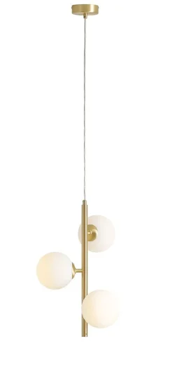 Bürolampen|Kugellampen*ALDEX Pendelleuchte Glas Kugeln B:34 cm E27 elegant in Messing