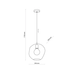 TK Lighting Pendelleuchte Glas Kugelschirm E27 elegant BOSTA< Hängelampen|Esszimmer Lampen
