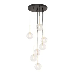 TK Lighting Pendelleuchte Glas Metall H: max. 97 cm verstellbar 7x G9< Hängelampen|Esszimmer Lampen
