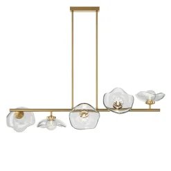 Maytoni Pendelleuchte Glas Metall G9 H: max. 84,4 cm in Messing< Hängelampen|Bürolampen